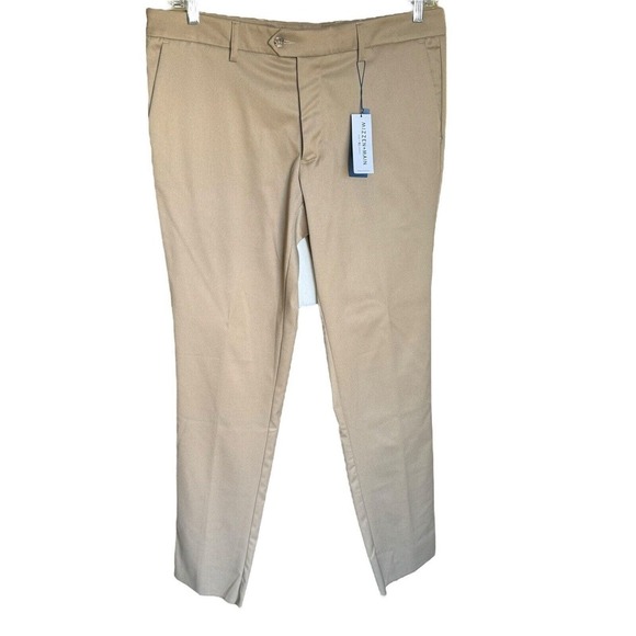 Mizzen+Main Other - Mizzen Main Pants Mens 34x36 Brown Tan Performance Chino Trousers Unhemmed NWT